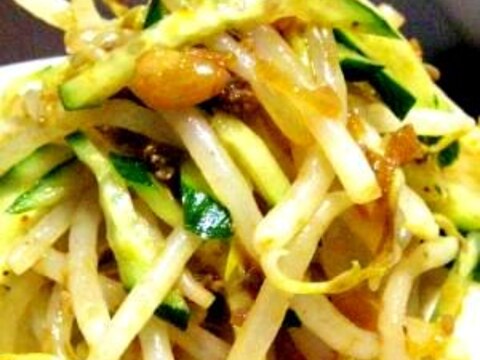 あえるだけ♪食べるラー油　DE　もやしナムル♪